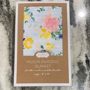 mud pie Muslin Swaddle Blanket